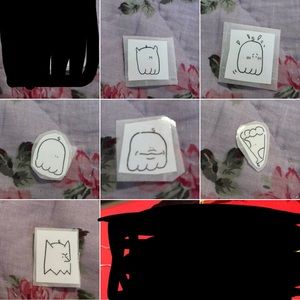 ghost stickers set